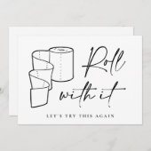 Moderne Änderung des Datums Zurückgestellt Stornie Einladung (Vorne/Hinten)