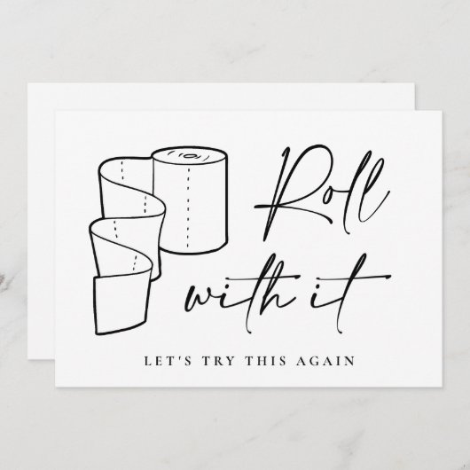 Moderne Änderung des Datums Zurückgestellt Stornie Einladung (Vorne/Hinten)