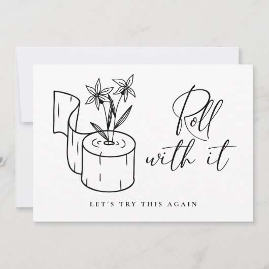 Moderne Änderung des Datums Zurückgestellt Stornie Einladung (Vorderseite)