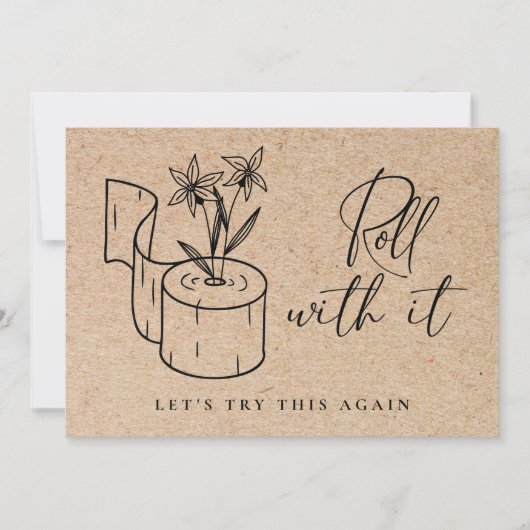 Moderne Änderung des Datums Zurückgestellt Stornie Einladung (Vorderseite)