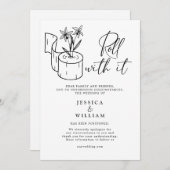 Moderne Änderung des Datums Zurückgestellt Stornie Einladung (Vorne/Hinten)