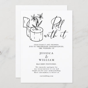 Moderne Änderung des Datums Zurückgestellt Stornie Einladung