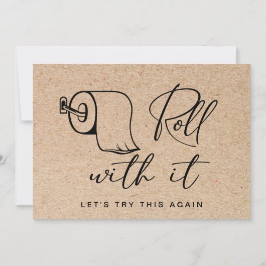 Moderne Änderung des Datums Zurückgestellt Stornie Einladung (Vorderseite)