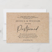 Moderne Änderung des Datums Zurückgestellt Stornie Einladung (Rückseite)