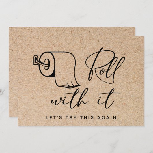 Moderne Änderung des Datums Zurückgestellt Stornie Einladung (Vorne/Hinten)