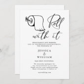 Moderne Änderung des Datums Zurückgestellt Stornie Einladung (Vorne/Hinten)