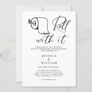 Moderne Änderung des Datums Zurückgestellt Stornie Einladung