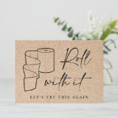 Moderne Änderung des Datums Zurückgestellt Stornie Einladung (Stehend Vorderseite)