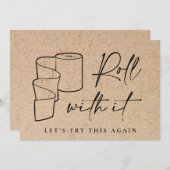 Moderne Änderung des Datums Zurückgestellt Stornie Einladung (Vorne/Hinten)