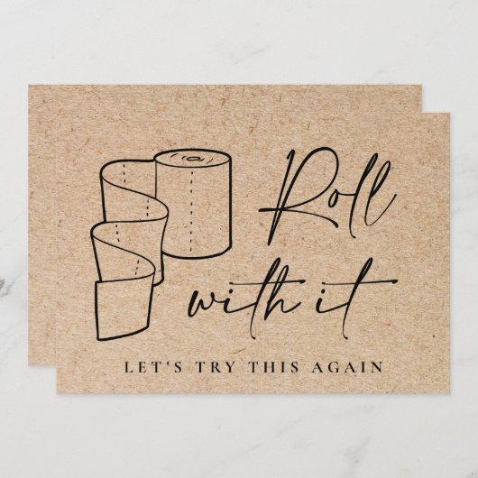 Moderne Änderung des Datums Zurückgestellt Stornie Einladung (Vorne/Hinten)