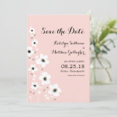 Moderne Anemone | Termin vormerken Save The Date (Stehend Vorderseite)