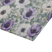 Moderne Anemone- und Eukalyptus-Gestaltung Schneidebrett (Ecke)