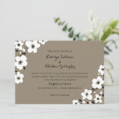 Moderne Anemone Wedding | Einladung (Stehend Vorderseite)