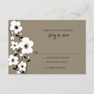 Moderne Anemone Wedding   RSVP Karte