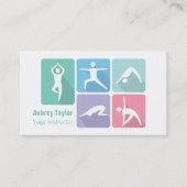 Moderne Anfängerinnen und Posen beim Yoga Freelanc Visitenkarte (Vorderseite)