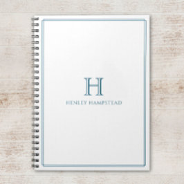 Moderne Anfangs-Patina Blaue Umrandung Notizblock