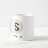 Moderne Anfangsbuchstabe-Tasse – „S steht für [Nam Kaffeetasse (Vorderseite Links)