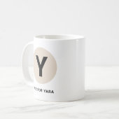 Moderne Anfangsbuchstabe-Tasse – „Y steht für [Nam Kaffeetasse (Vorderseite Links)