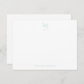 Moderne Anfangsbuchstaben Einfache Seaglass Mitteilungskarte (Vorne/Hinten)