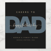 Moderne "Anfeuer zum Vater" Vatertag Weinetikett (Einzelnes Label)