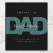 Moderne "Anfeuer zum Vater" Vatertag Weinetikett (Einzelnes Label)