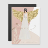 Moderne Angel Joy Liebe Friedensfest Magnetkarte (Vorne/Hinten)