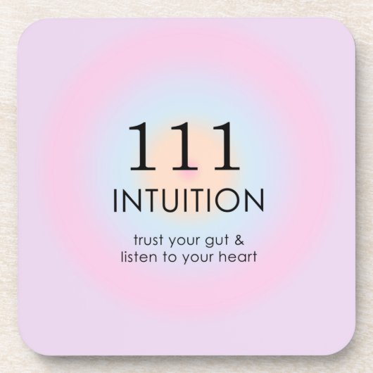 Moderne Angel Numerologie 111 Intuition Getränkeuntersetzer (Vorderseite)
