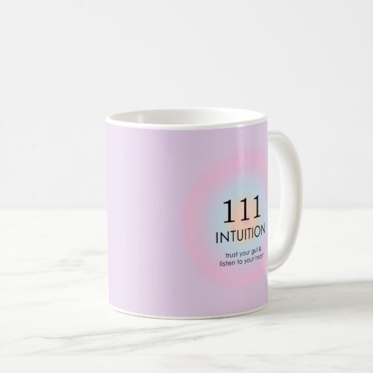 Moderne Angel Numerologie 111 Intuition Kaffeetasse (VorderseiteRechts)