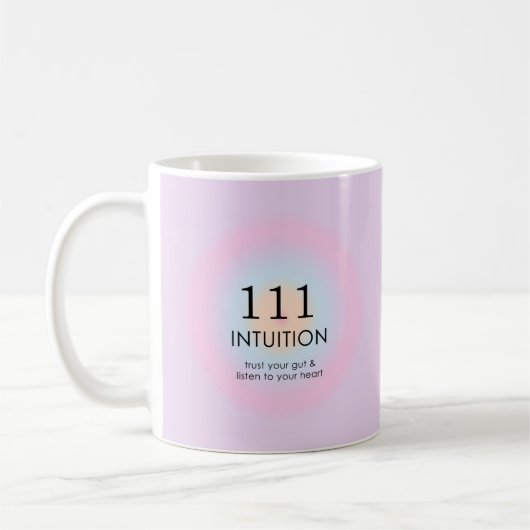 Moderne Angel Numerologie 111 Intuition Kaffeetasse (Links)