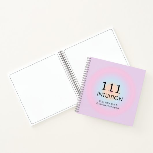 Moderne Angel Numerologie 111 Intuition Notizblock (Innenseite)