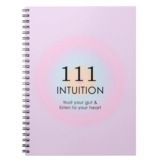 Moderne Angel Numerologie 111 Intuition Notizblock (Vorderseite)