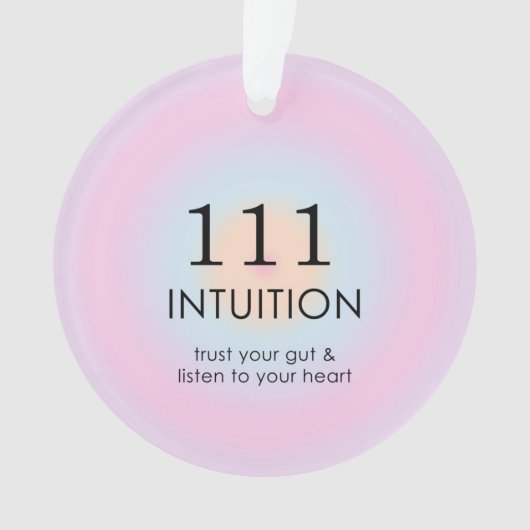 Moderne Angel Numerologie 111 Intuition Ornament (Vorderseite)