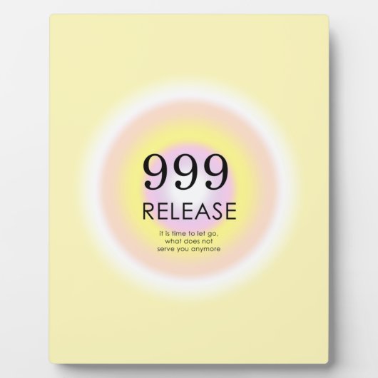 Moderne Angel Numerologie bedeutet 999 Fotoplatte (Vorderseite)