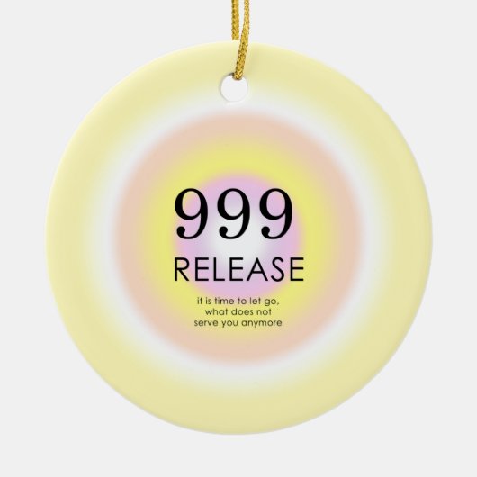 Moderne Angel Numerologie bedeutet 999 Keramik Ornament (Vorne)