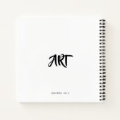 Moderne Angesagte Kunst mit Ihrem Namen Sketchbook Notizblock (Rückseite)