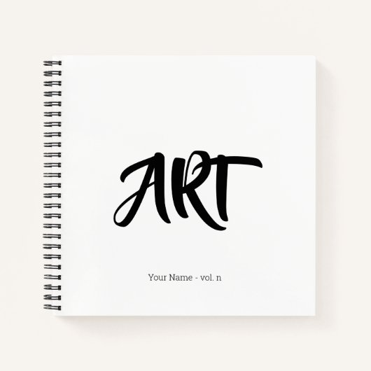 Moderne Angesagte Kunst mit Ihrem Namen Sketchbook Notizblock (Vorderseite)