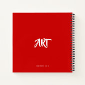 Moderne Angesagte Kunst mit Ihrem Namen Sketchbook Notizblock (Rückseite)