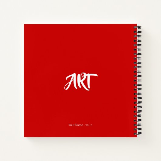 Moderne Angesagte Kunst mit Ihrem Namen Sketchbook Notizblock (Rückseite)