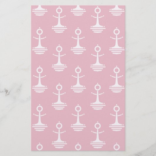 Moderne Anker Muster Briefpapier (Vorderseite)