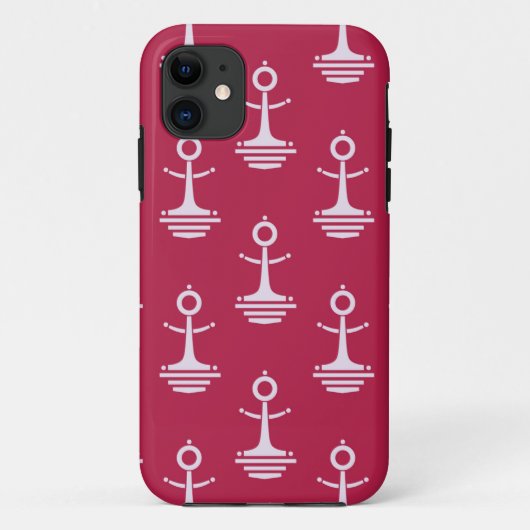 Moderne Anker Muster Case-Mate iPhone Hülle (Rückseite)