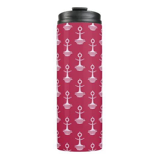 Moderne Anker Muster Thermosbecher (Vorderseite)