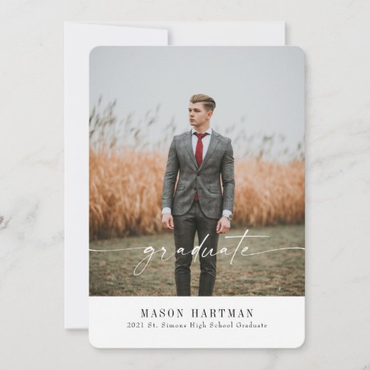 Moderne Ankündigung 2021 Abschluss (Vorderseite)