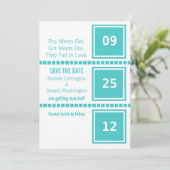 Moderne Ankündigung Datum freihalten (Stehend Vorderseite)