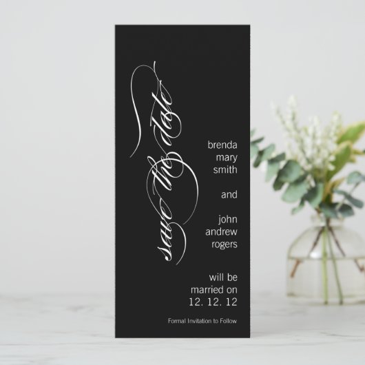 Moderne Ankündigung Datum freihalten (Stehend Vorderseite)