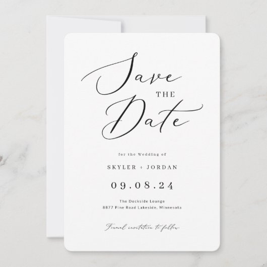 Moderne Ankündigung Datum freihalten (Vorderseite)