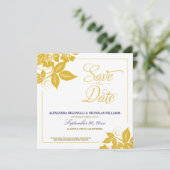 Moderne Ankündigung Datum freihalten (Gold) (Stehend Vorderseite)