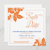 Moderne Ankündigung Datum freihalten (orange) (Vorne/Hinten)