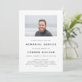 Moderne Ankündigung der Beerdigung Minimalistische (Stehend Vorderseite)