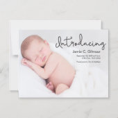 Moderne Ankündigung der Geburt von Magnetic Foto B (Vorderseite)