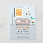Moderne Ankündigung der Neuen Zuhause-Bewegung Postkarte (Vorne/Hinten)